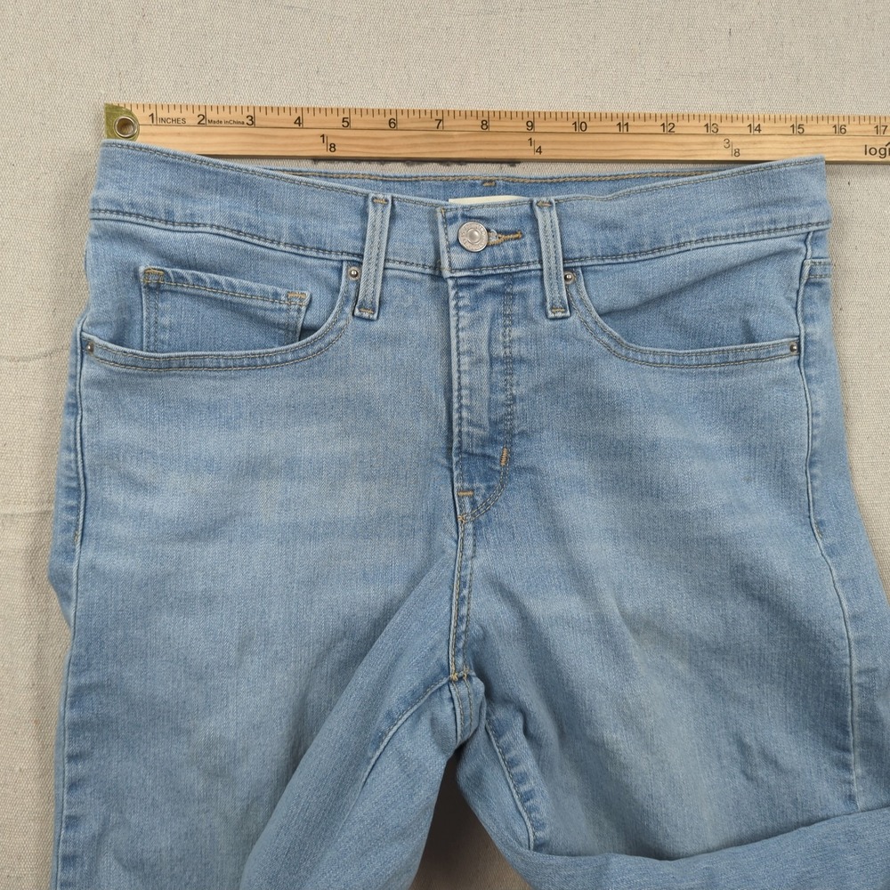 Levis Jeans Womens 30 Blue 318 Shaping Wide Leg Stretch Light Wash Boho - Picture 7 of 16